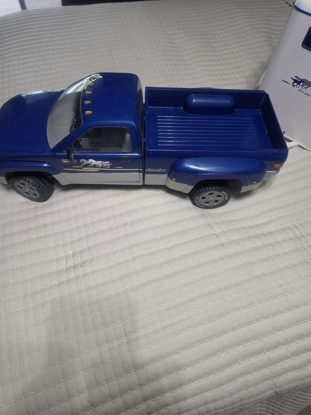 Breyer Blue and Silver Dually Pickup Toy Truck